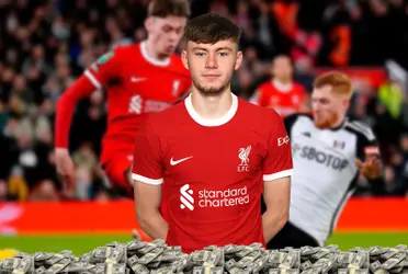Conor Bradley playing with the Reds and a lot of money