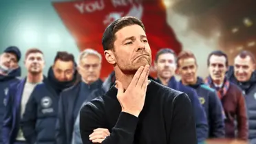 Xabi Alonso very thoughtful with the Reds