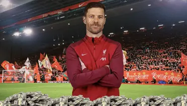 Xabi Alonso with Liverpool and a lot of money