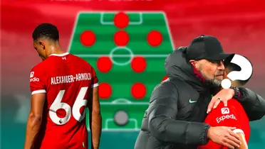 Klopp hugs a player and TAA is worried