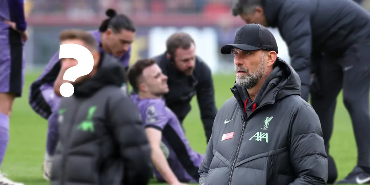 Klopp very serious and an unknown person from the club