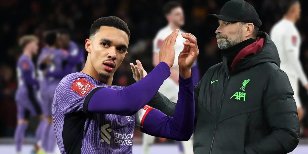 Trent Alexander Arnold serious and Klopp disappointed