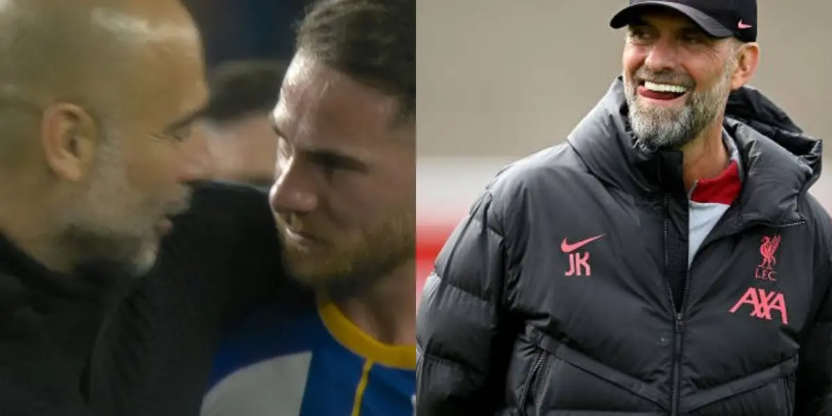 A strange conversation between Mac Allister and Guardiola