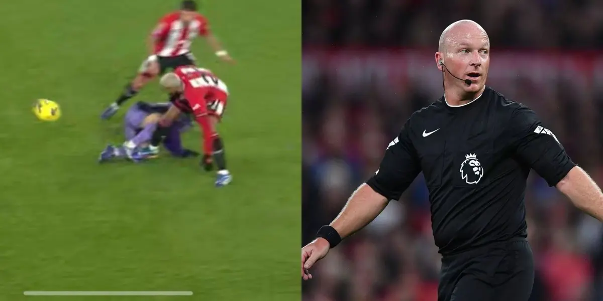 Alexis Mac Allister received a hard foul by the Dutch midfielder Gustavo Hamer