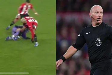 Alexis Mac Allister received a hard foul by the Dutch midfielder Gustavo Hamer