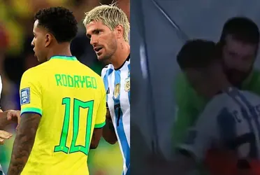 (VIDEO) The fight in the Brazil-Argentina game and Mac Allister's unexpected reaction to Alisson's sight of him