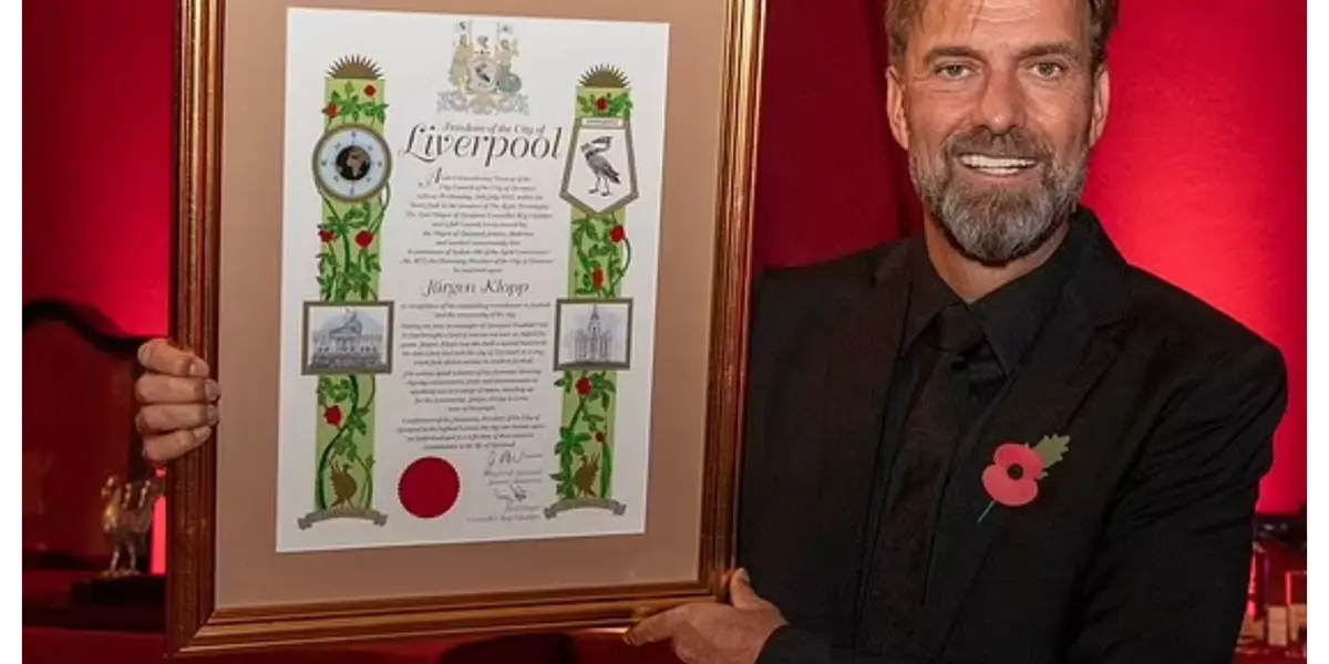 Jurgen Klopp has revealed he feels 'very honoured' and has thanked the people of Liverpool for making him feel at 'home' after being awarded the freedom of the city at a special ceremony on Wednesday night.