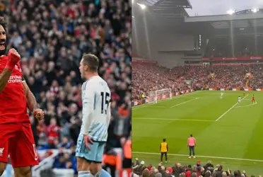 (VIDEO) Anfield fans celebrate Salah's goal against Nottingham