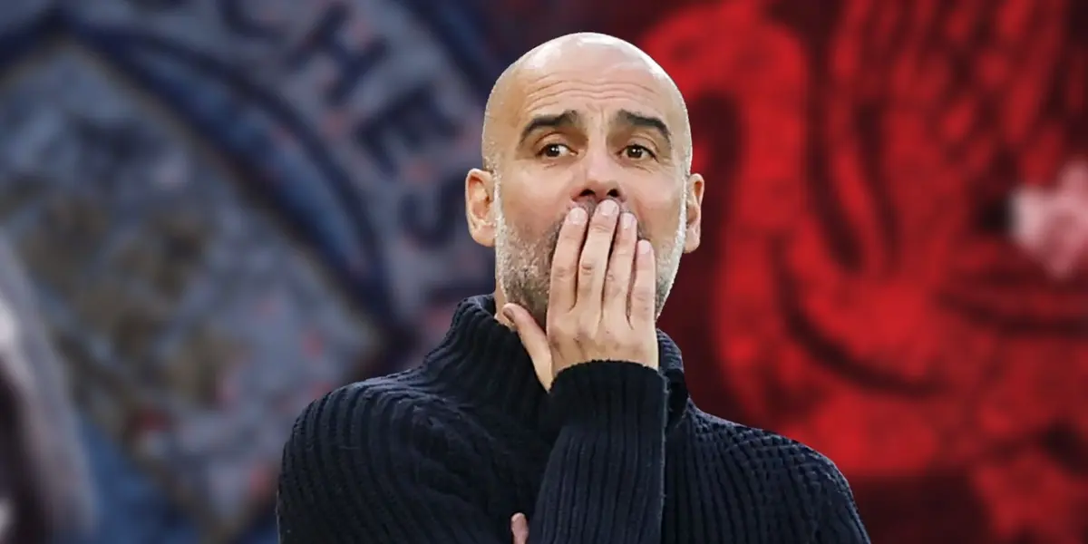 Pep had a painful moment during his press conference