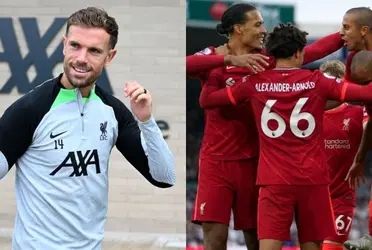 Someone at Anfield celebrates Henderson's departure