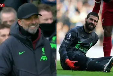 Klopp's reaction to Alisson's injury and how serious the problem could be
