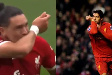 The Uruguayan made a particular gesture that brought El Pistolero to mind