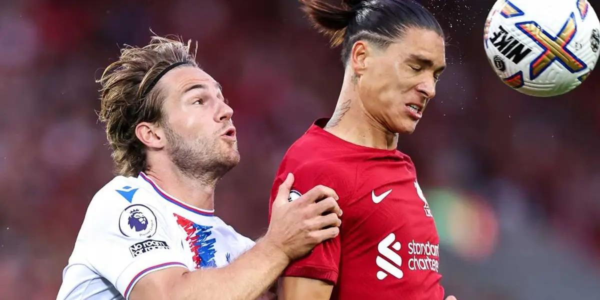 Uruguay's Darwin Nunez, who joined Liverpool from Benfica, was sent off on Monday after an incident with Crystal Palace's Joachim Andersen