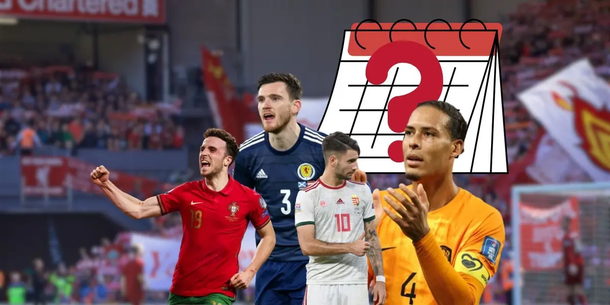 Where and when will Liverpool players play during the international break?