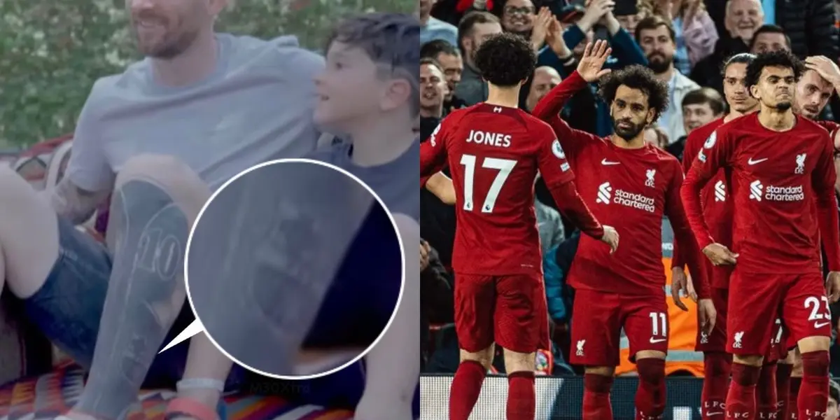 While Lionel Messi shows his love for Barcelona, there is one player who has Liverpool on his skin