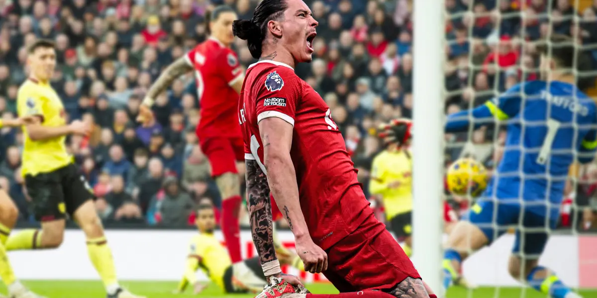 Darwin celebrating a goal against Burnley