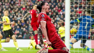 Darwin celebrating a goal against Burnley