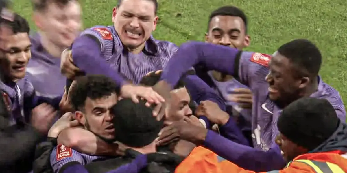 Darwin Nunez celebrating euphorically