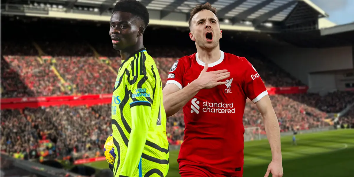 Diogo Jota with Bukayo Saka