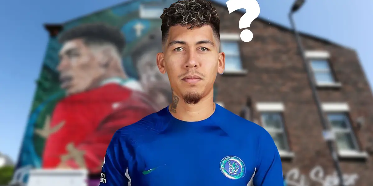 Firmino with the Chelsea shirt and his new house