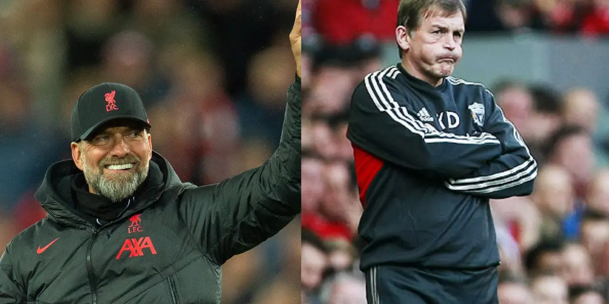 Jürgen Klopp and Kenny Dalglish, Liverpool legends.
