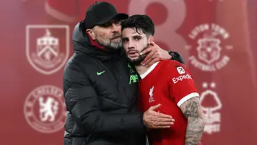 Klopp comforting Szoboszlai