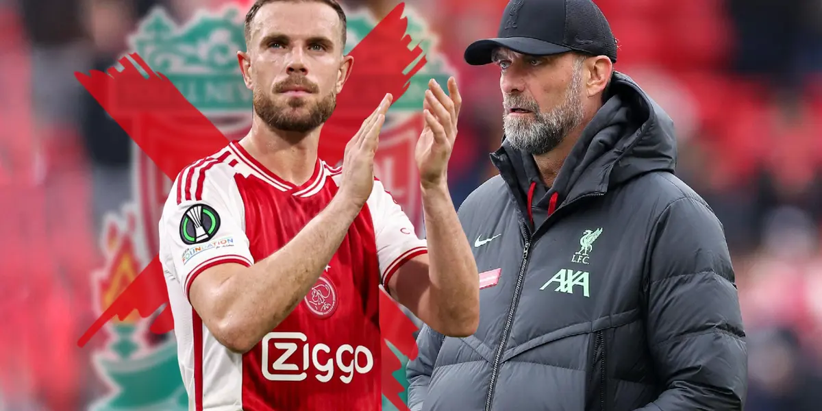 Klopp serious and Henderson with Ajax