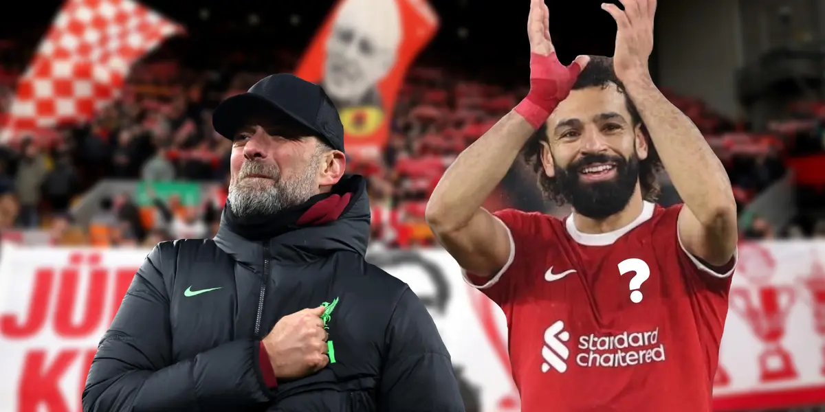 Klopp thanking and saying goodbye with Salah
