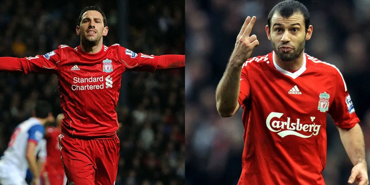 Maxi Rodríguez and Javier Mascherano.