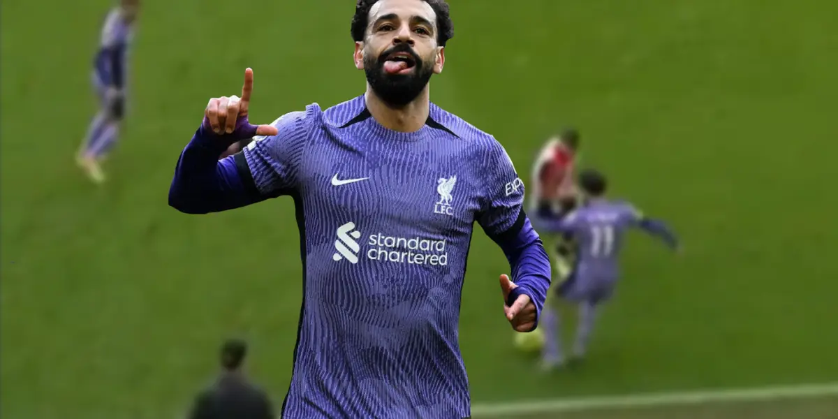 Salah celebrating a goal