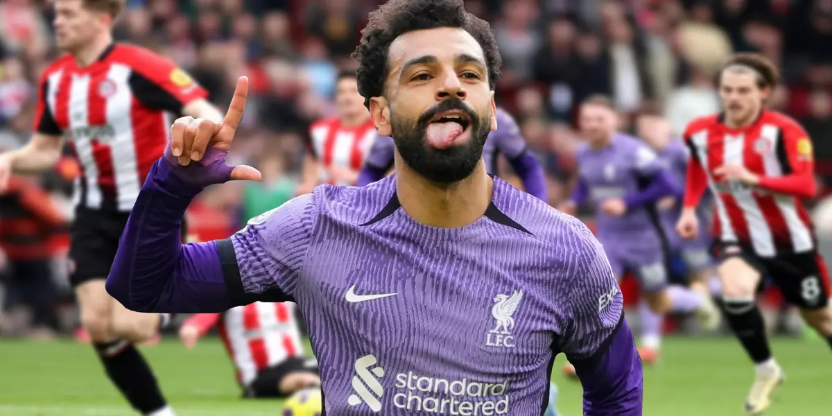 Salah celebrating a goal