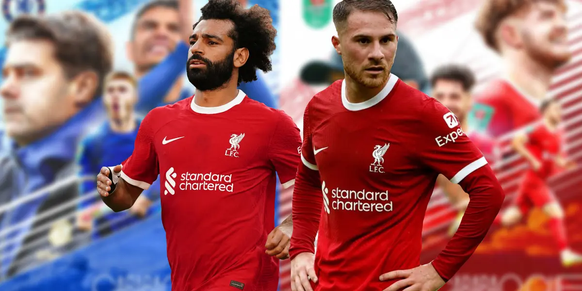 Salah with Mac Allister in the Carabao Cup