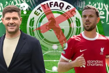 Steven Gerrard with Jordan Henderson and Al-Ettifaq