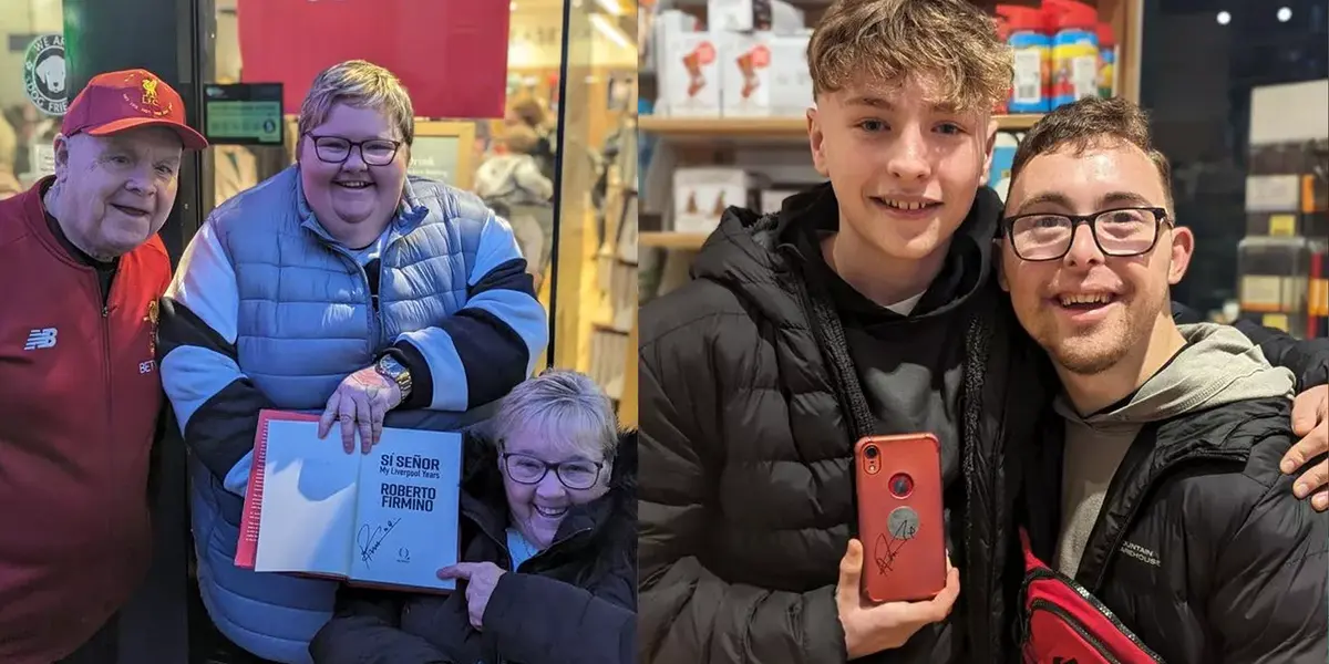 The legendary number nine greeted fans at a book signing today.