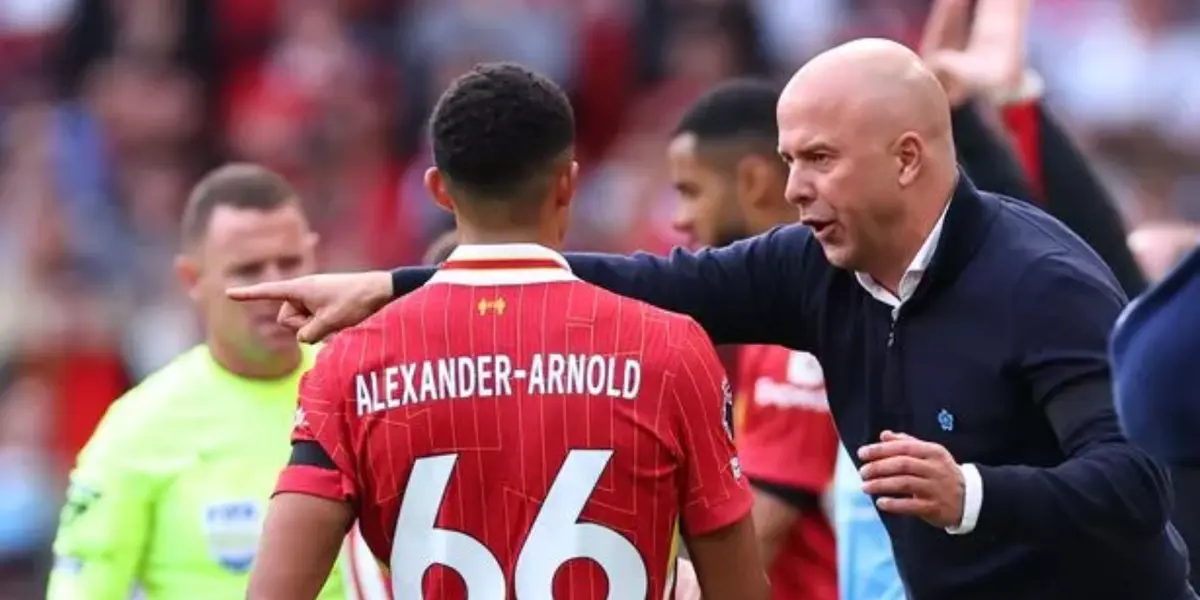 Trent Alexander-Arnold and Arne Slot