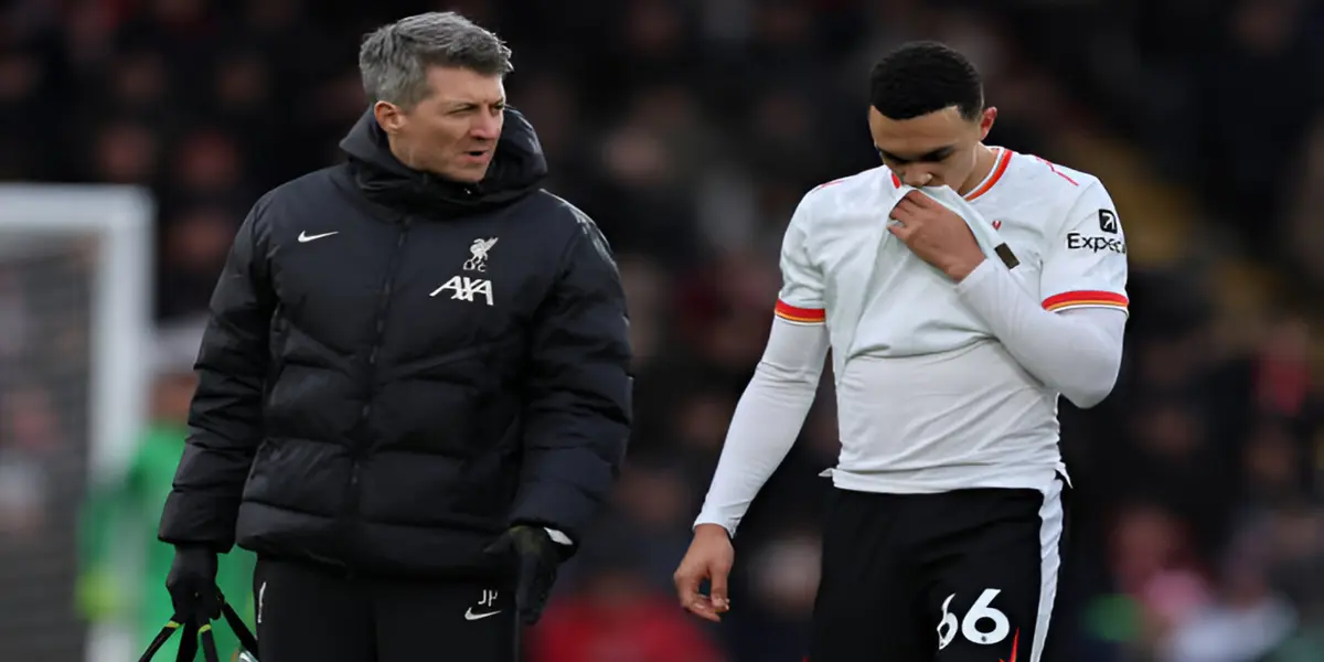 With 20 minutes left, Trent Alexander-Arnold went down