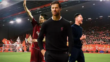 Xabi Alonso with Liverpool at Anfield